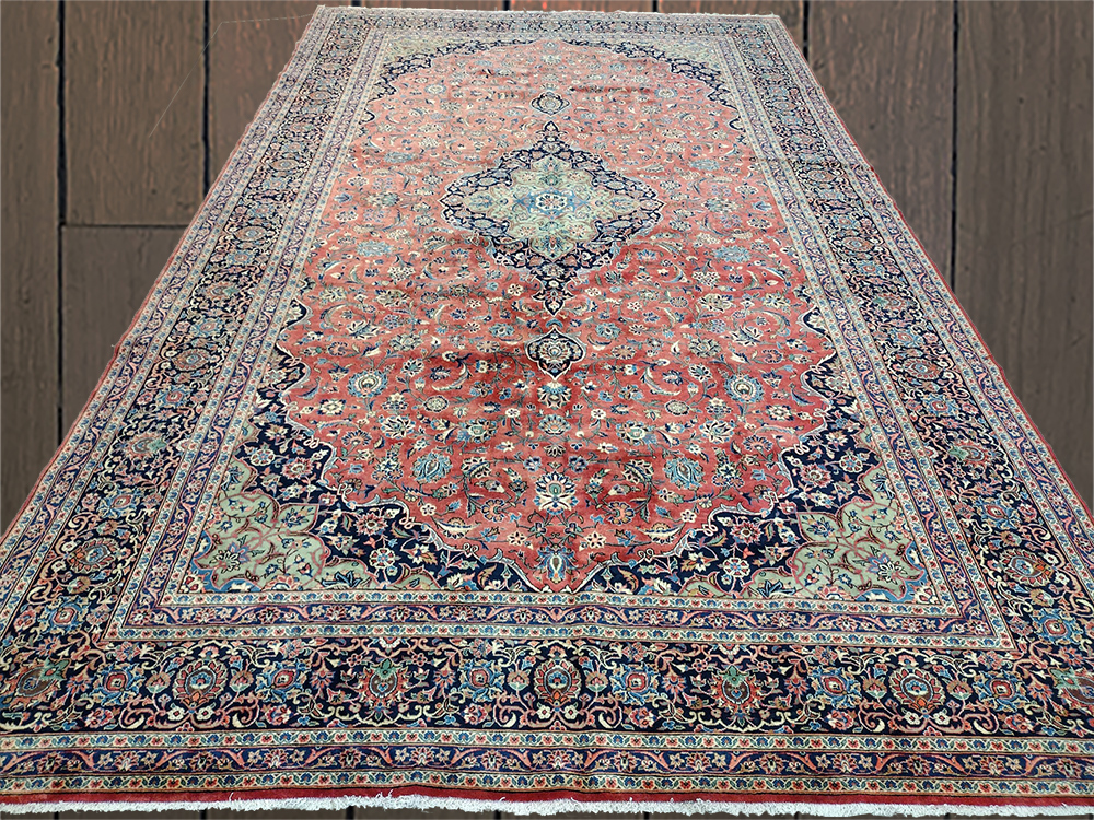 10' 6" X17' 3" Persian/Irani Handmade Woolen Carpet – 10'6" × 17'3"