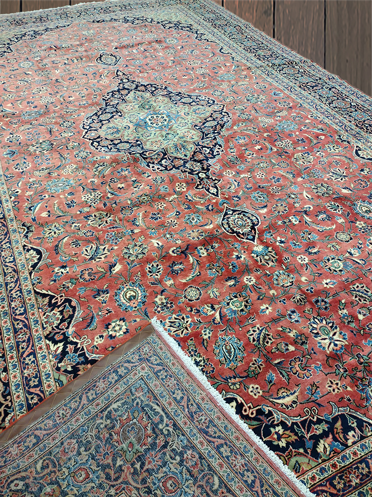 Persian woolen carpet detail