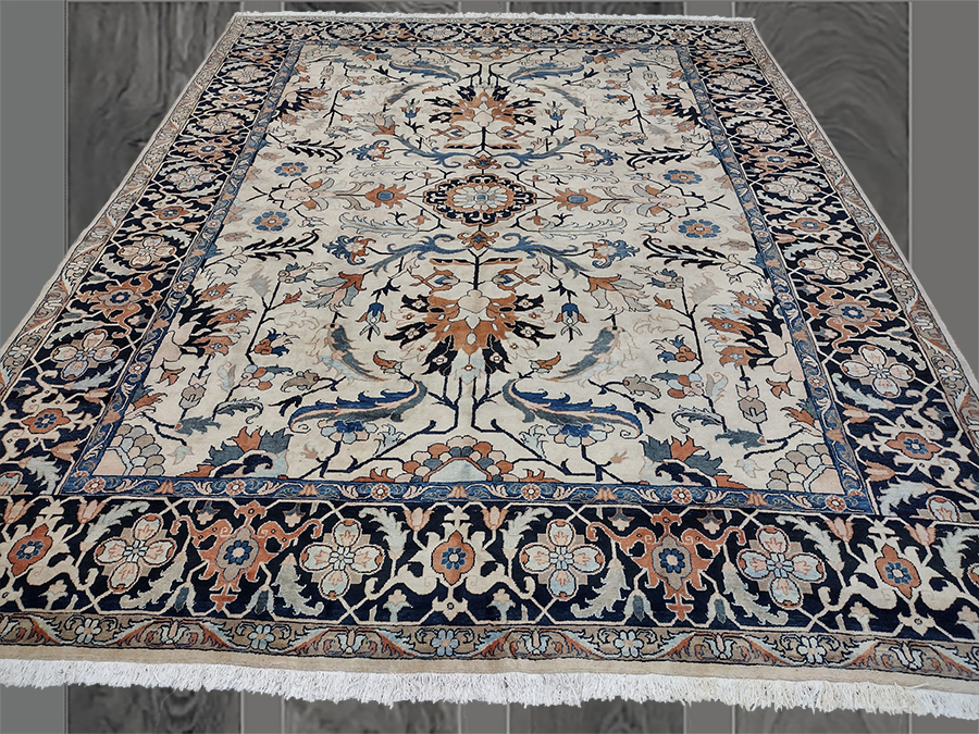 12' 9"X16' 3"Indian Heriz Large Size Handmade Area Rug – 12'9" × 16'3"