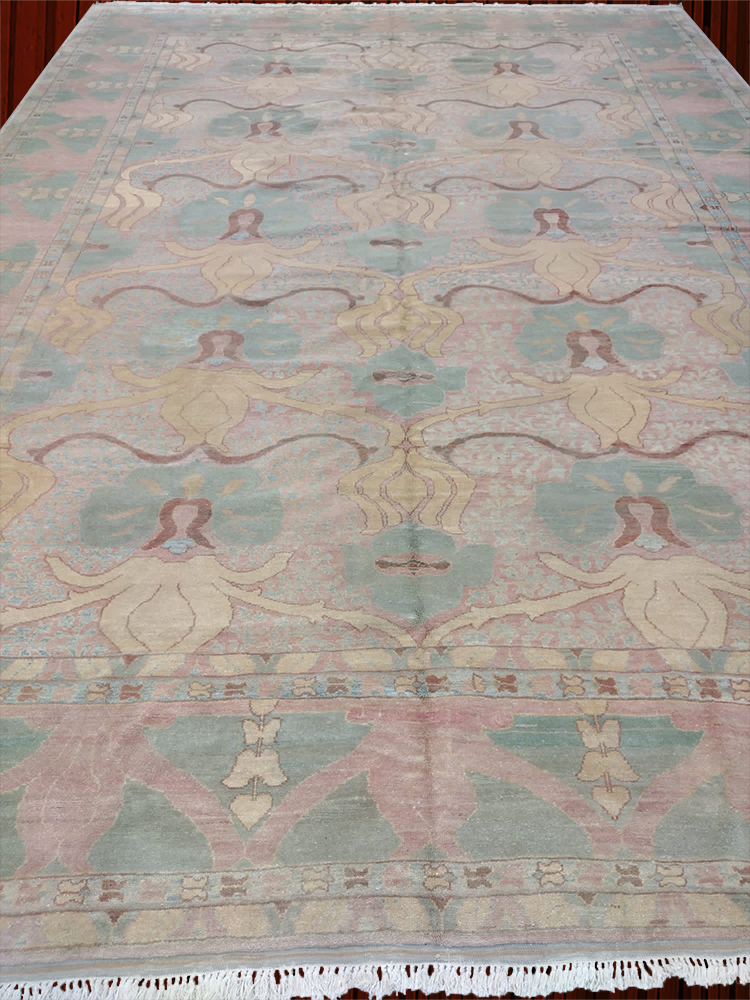 12'7" X 17' 9" Pakistani Oushak Genuine Hand Woven large Area Rug – 12'7" × 17'9"