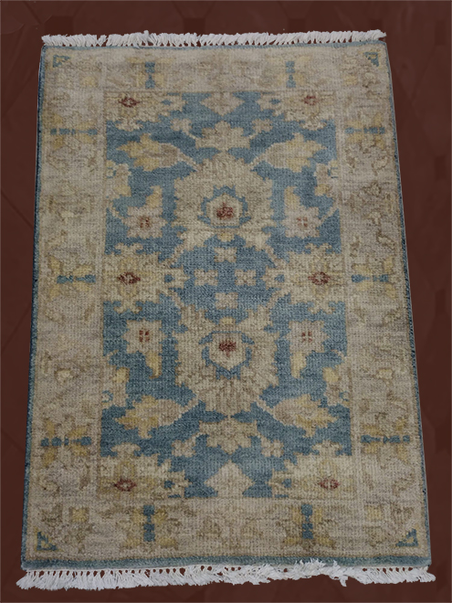 2'0" X 2' 11" Hand-Knotted Oushak India Small Area Rug – 2' × 2'11"