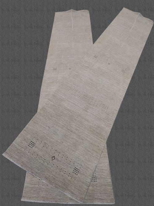 2'5"X11'10" Indo-Gabbeh Handmade Woolen beige Entryway Runner Rug-234_21 – 2'5" × 11'10"
