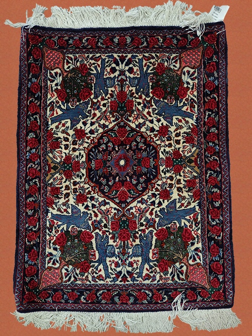 2'5"X3'3" Persian Handmade Red And Black Floral Rug – 2'5" × 3'3"