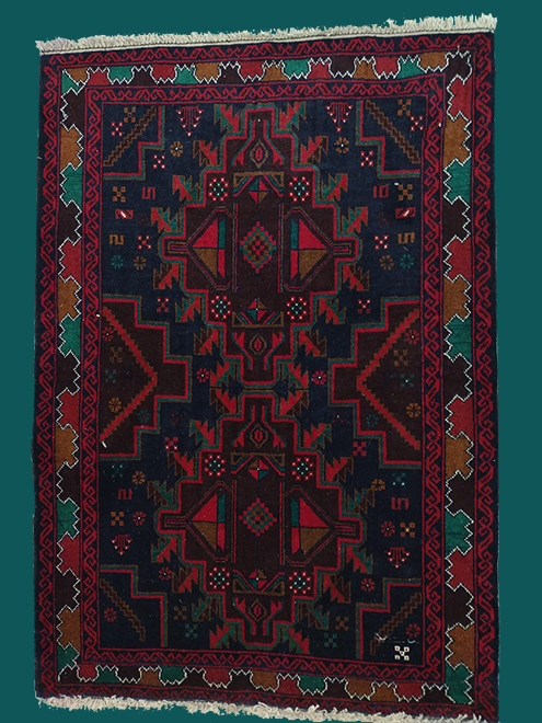 3' 1" X 4' 6" Persian Tribal Handmade Area Rug – 3'1" × 4'6"