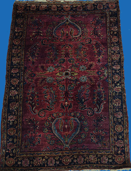 3' 2" X 4' 8" Hand Woven Persian Sarouk Antique Rug-GL1554 (Sold Out) – 3'2" × 4'8"