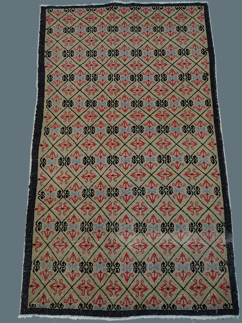 3' 3" X 5' 5" Turkish Handmade Geometric Rug – 3'3" × 5'5"