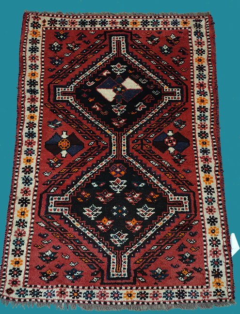 3' 5" X 5' 0" Persian Shiraz Handmade Rug – 3'5" × 5'