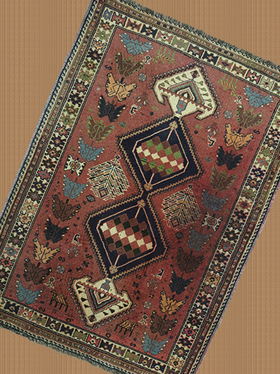 3'1"X5'6" Hand Woven Persian Shiraz Vintage Rug – 3'1" × 5'6"