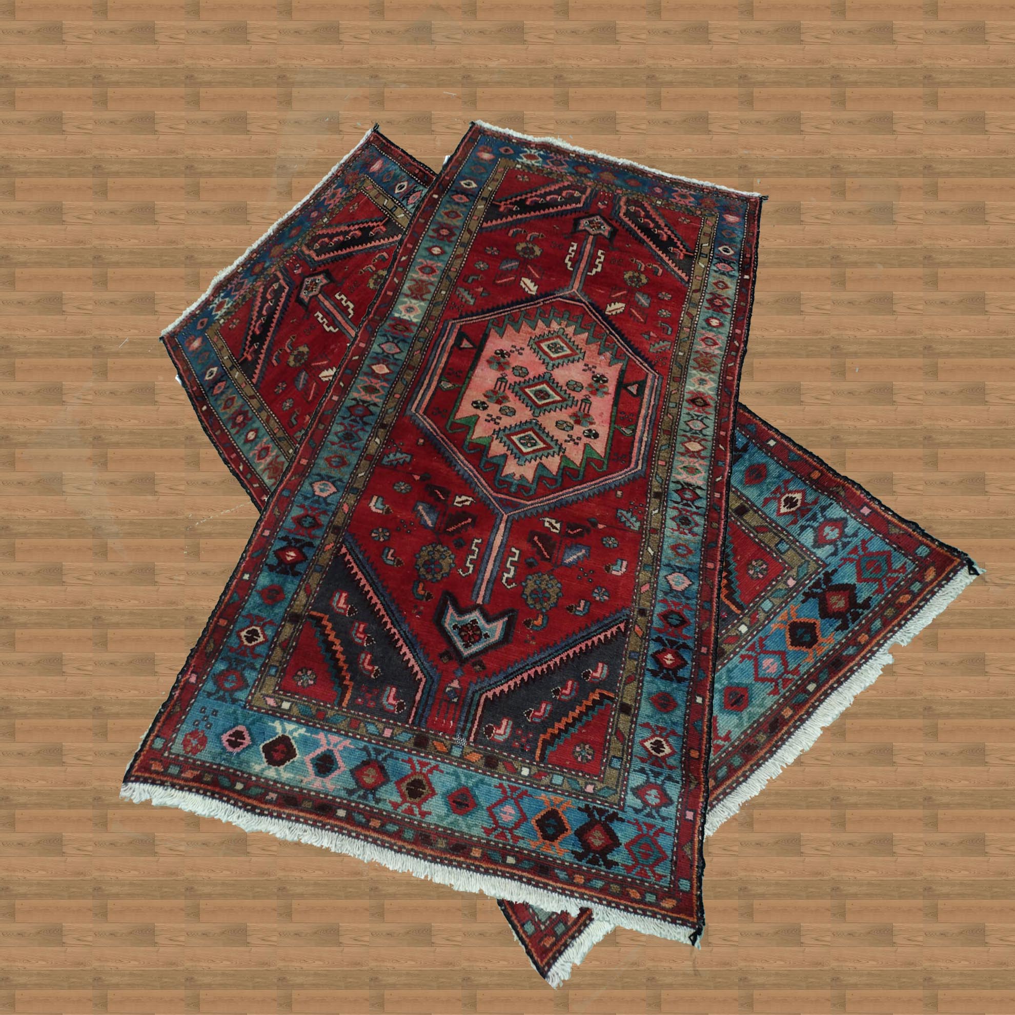 3'9"X7'2" Persian Handmade Captivating Geometric Rug – 3'9" × 7'2"