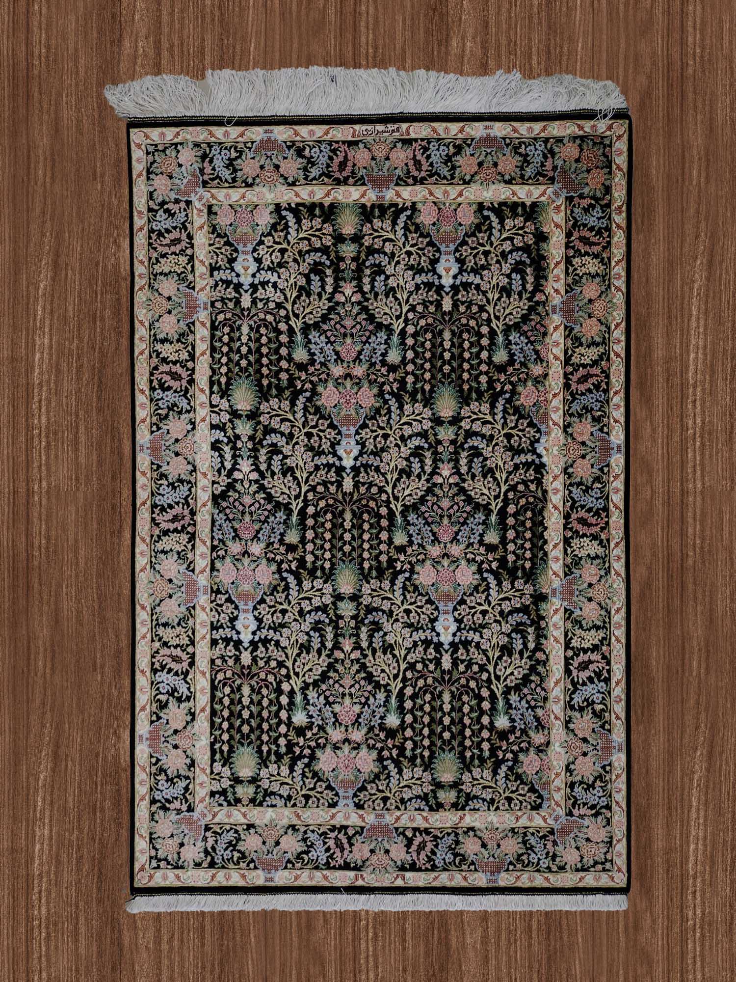 Silk rug detail