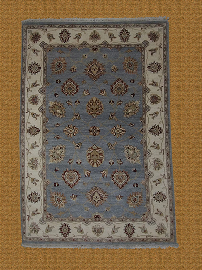 4'1" X 6'2" Pakistani Woolen Handmade Floral Area Oriental Rug – 4'1" × 6'2"