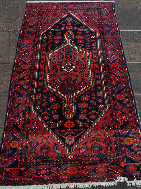 4'5" X 7'7" Hamadan Persian Handmade Carpet – 4'5" × 7'7"