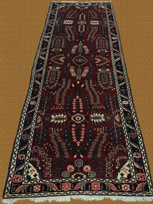 4'x11' Persian Malayir Runner Rug – 4' × 11'
