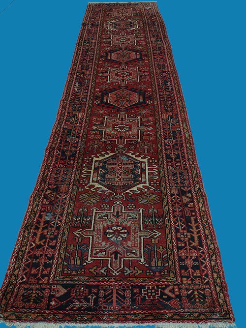 4'X15' India Handmade Geometric Long Hallway Runner Rug – 4' × 15'