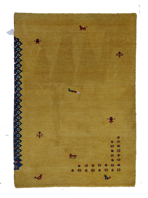 4'X6' India Handmade Modern Rectangle Mustard Rug – 4' × 6'