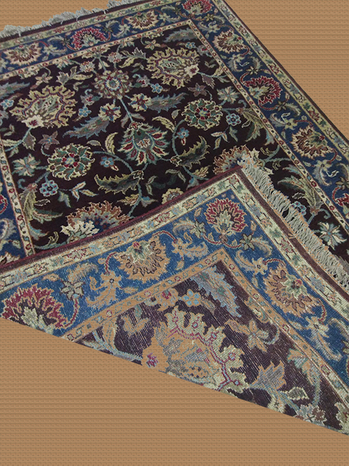 4X6 Indian Handmade Floral Rug – 4' × 6'