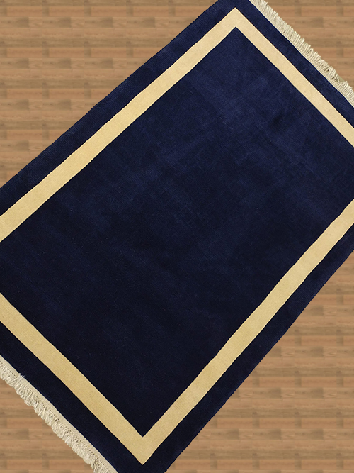 4'x6' Indo Nepal Fram Navy Blue Area Rug-FRG5226 – 4' × 6'