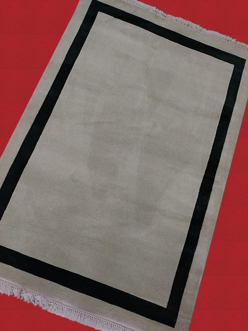4'x6' Indo Nepal Hand Knotted Crisp White Area Rug-FRG5228 – 4' × 6'