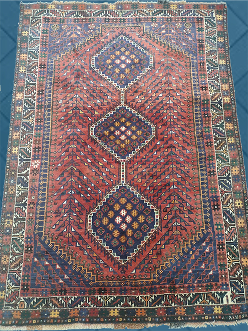 5'00 X 6'2" Shiraz Hand Knotted Woolen Rug – 5' × 6'2"