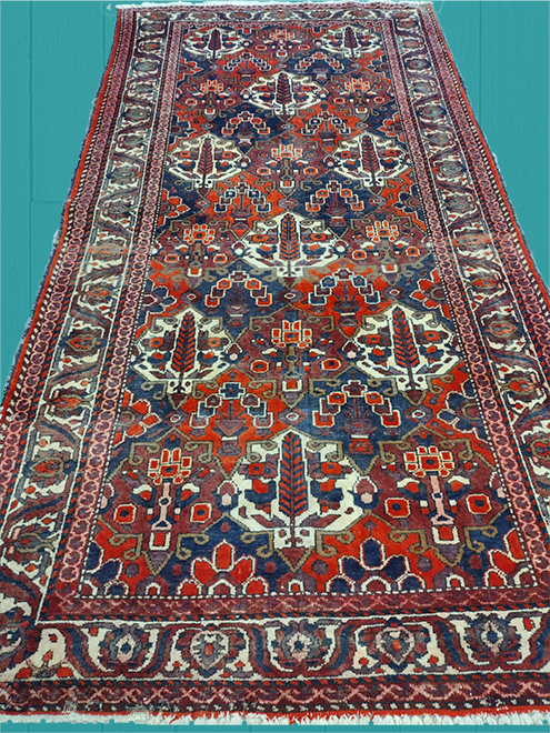 5'0"X9'0" Persian Hamadan Handmade Wool Carpet – 5' × 9'