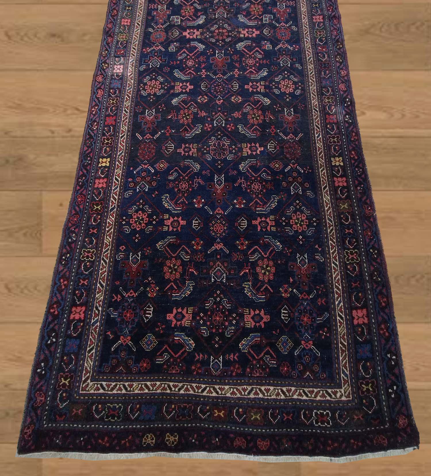 5'2"X10'8" Kurdish Persian Hand-knotted Vintage Rug – 5'2" × 10'8"