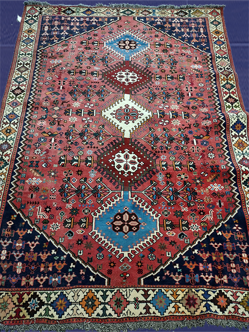 5'8"X 7'10" Shiraz Persian Handmade Woolen Rug – 5'8" × 7'10"