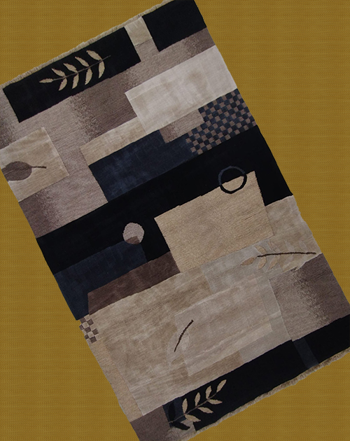 5x8 China Modern Beige Black And Brown Oriental Rug-7099 – 5' × 8'