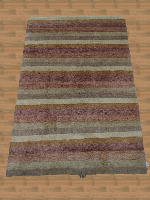 5x8 Indo-Nepal Multi-Colored Striped Modern Rug-FRG5206 – 5' × 8'
