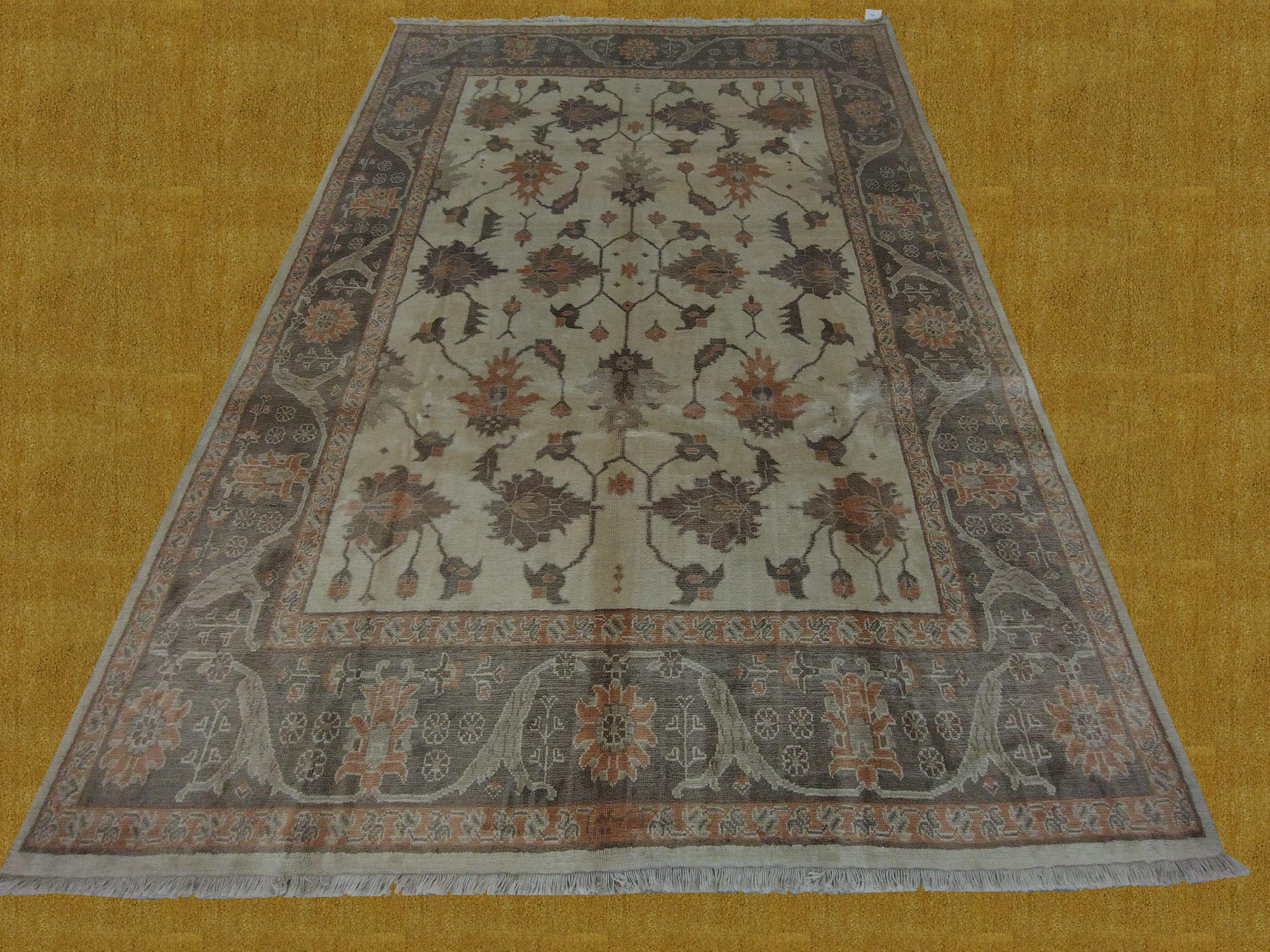 6'9"X9'6" Persian Hand Woven Floral Area Rug – 6'9" × 9'6"