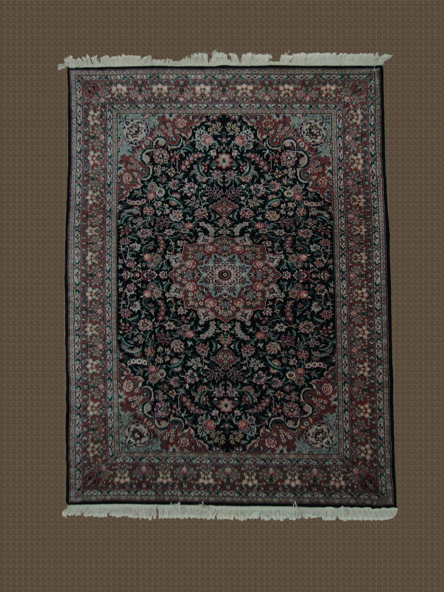 6'X9' China Handmade Red And Black Oriental Rug – 6' × 9'