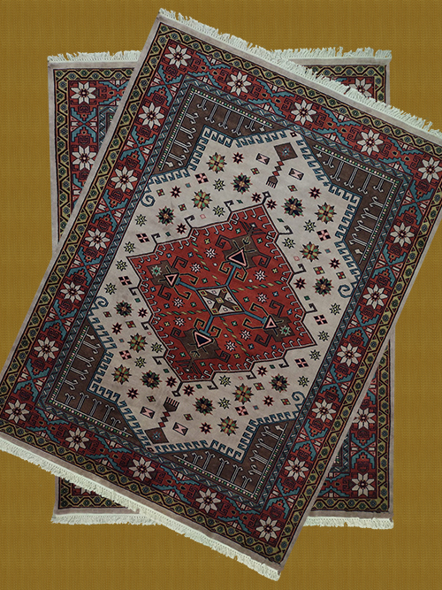 6'X9' India Handmade Chocolate Brown And Beige Oriental Rug – 6' × 9'