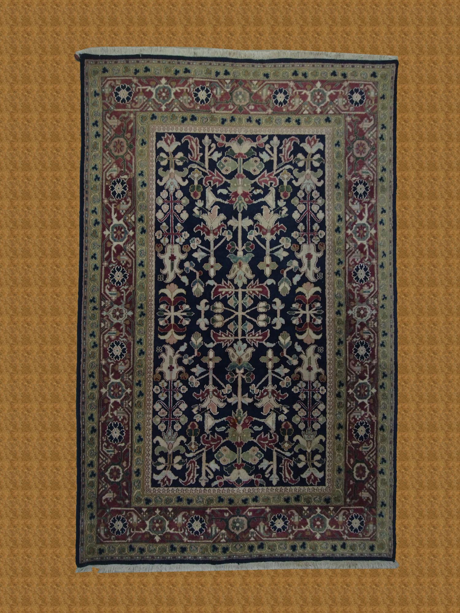 6X9 India Heriz Handmade Oriental Rug – 6' × 9'