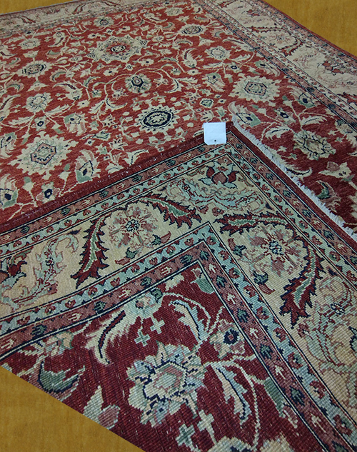 6'X9' Pakistan Tribal Handmade Red And Beige Area Rug – 6' × 9'
