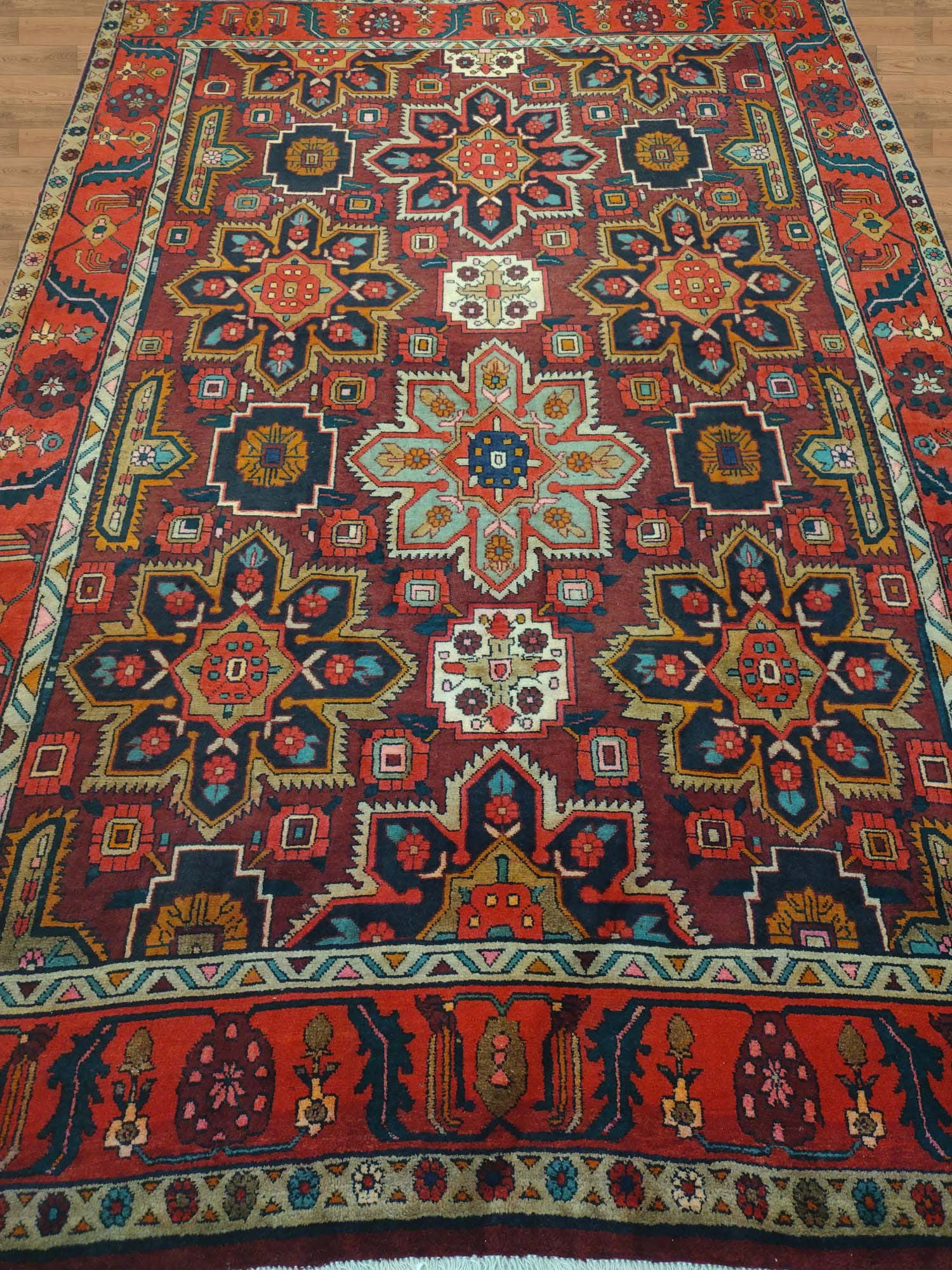6'X9' Persian Inspired Handmade Multi-Colored Area Rug – 6' × 9'