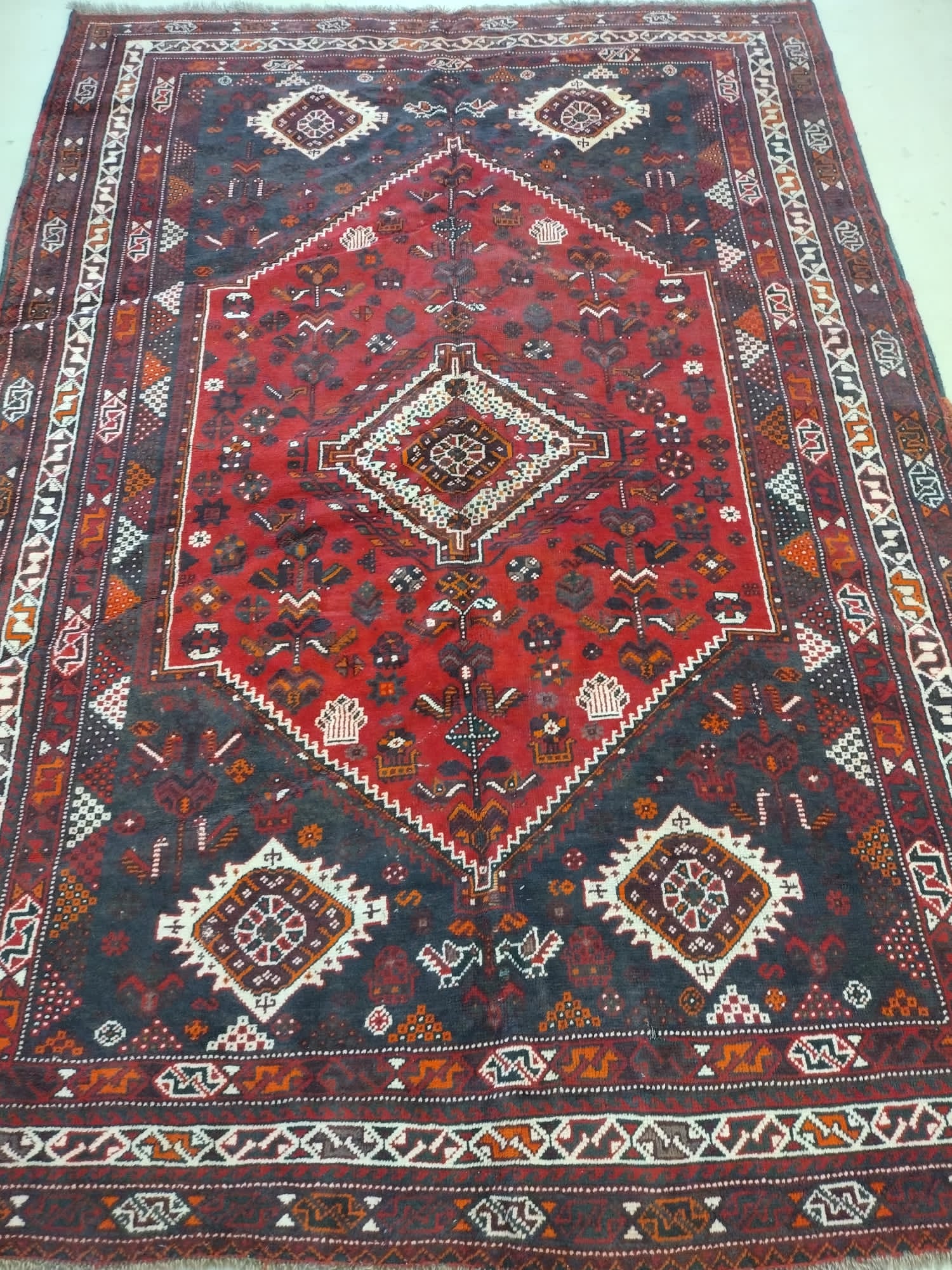 7'1"X10'1" Persian Handmade Woolen Rug – 7'1" × 10'1"