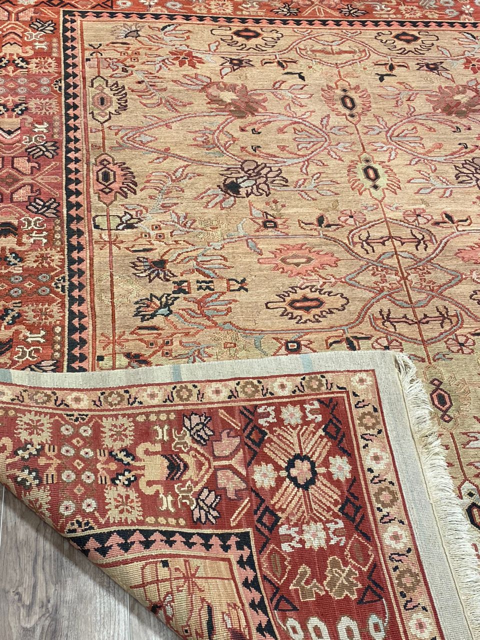 7'8"X9'3" Old Sumak Indian Hand Knotted Area Rug – 7'8" × 9'3"