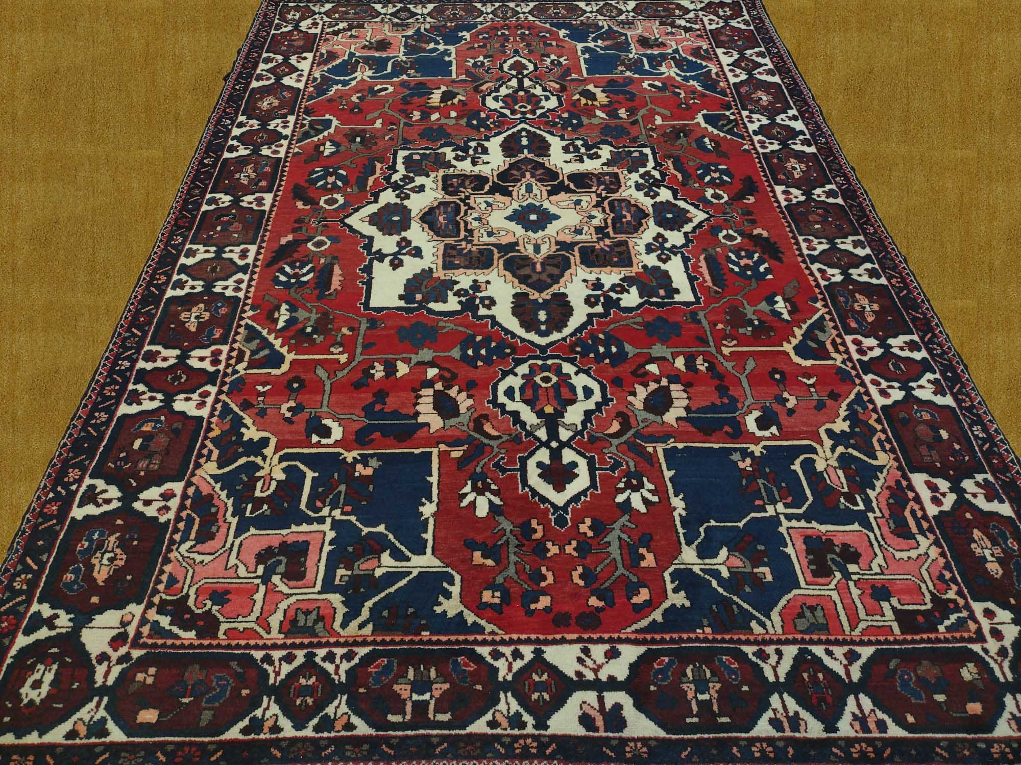 7'X10' Persian Handmade Red.Blue/Black Area Rug – 7' × 10'