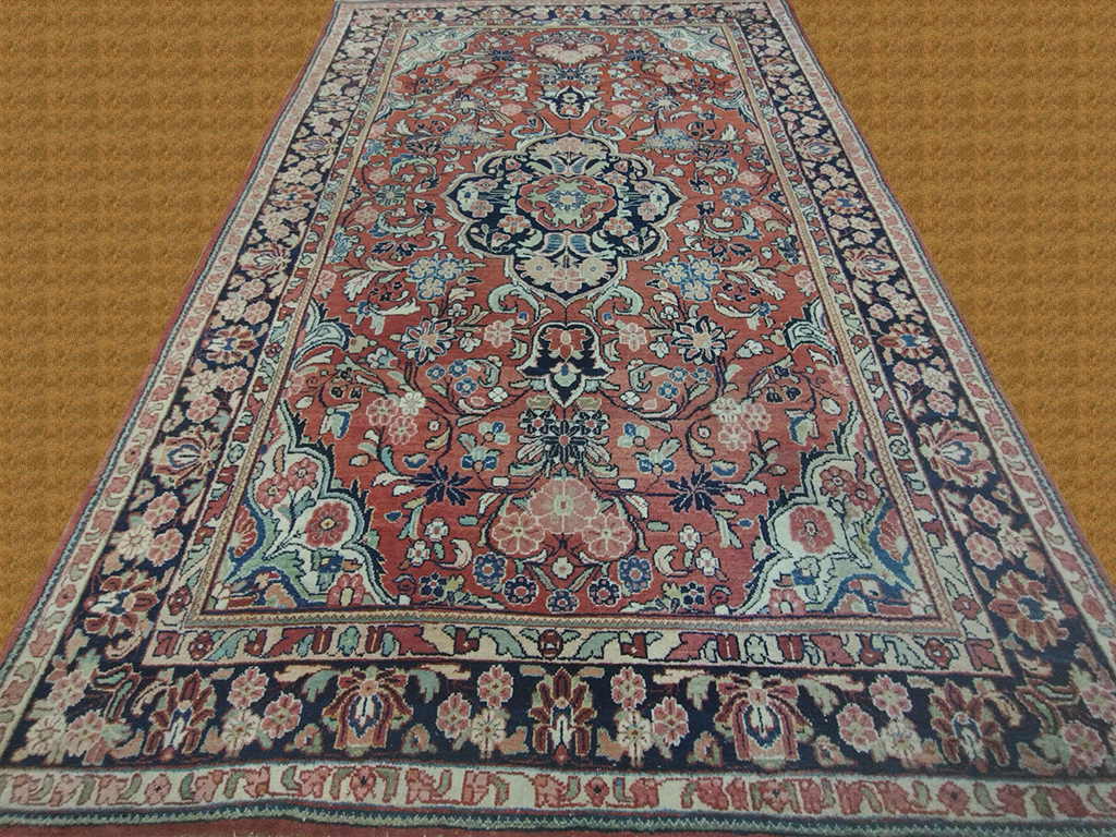 7'X10' Persian Sarouk Handmade Floral Area Rug – 7' × 10'