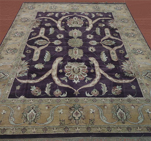 8'2"X9'11" Handmade Indian Agra Area Rug – 8'2" × 9'11"
