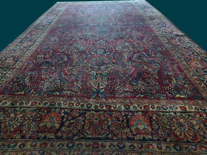 8'3" X 11'9" Persian Sarouk Handmade Woolen Rug – 8'3" × 11'9"