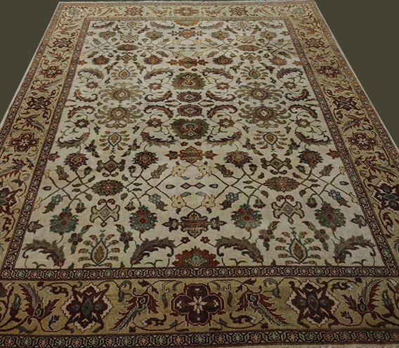 8'x10' India Hand Knotted Floral Area Rug – 8' × 10'
