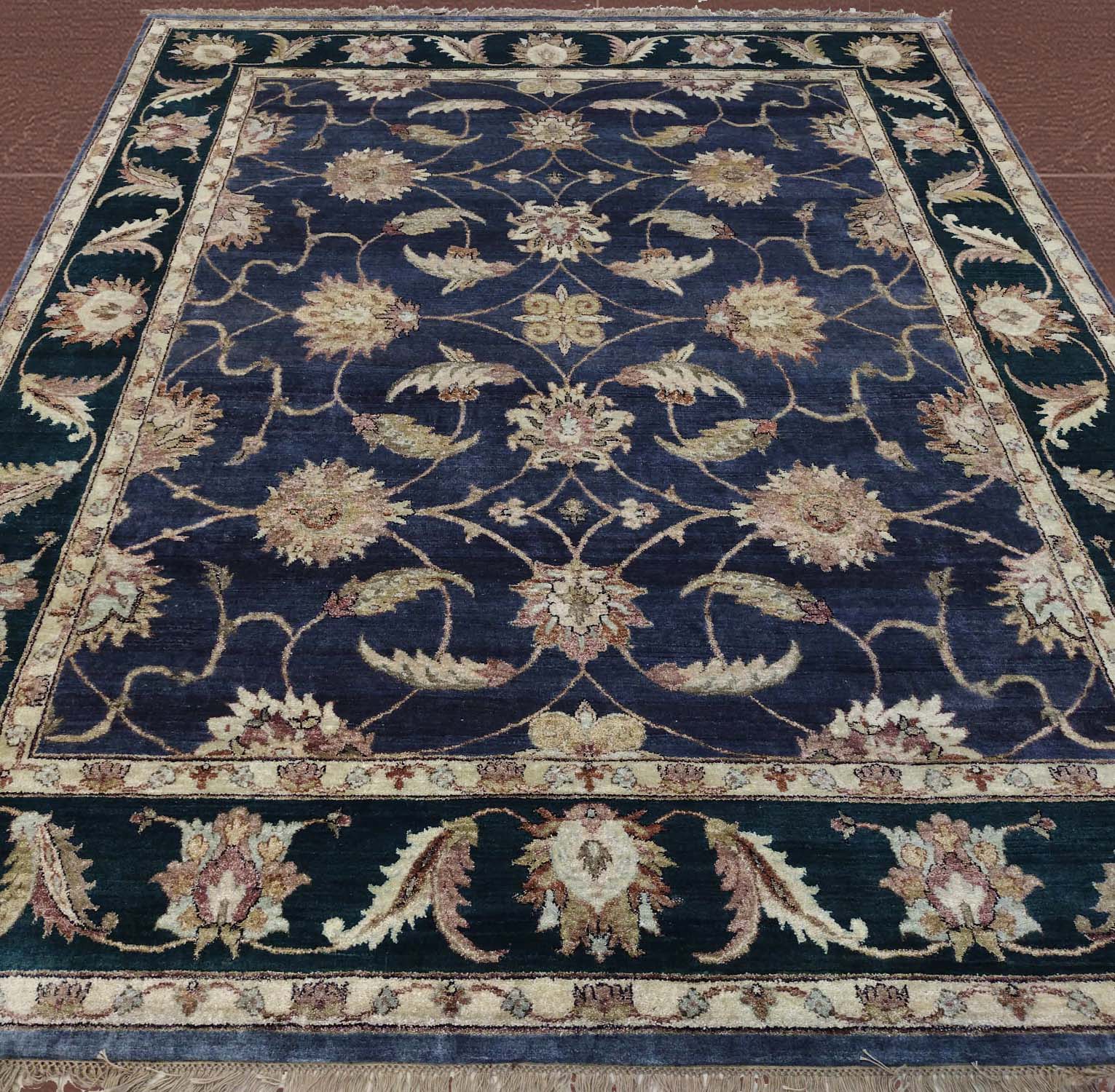 8'X10' Indian Agra Hand Woven Captivating Ornate Design Area Rug – 8' × 10'