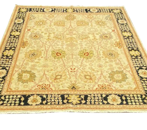 8'X10' Pak-Ziegler Hand Knotted Gold/Black Area Rug – 8' × 10'