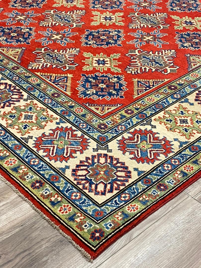 8'X10' Pakistan Kazak Handmade Area Rug – 8' × 10'