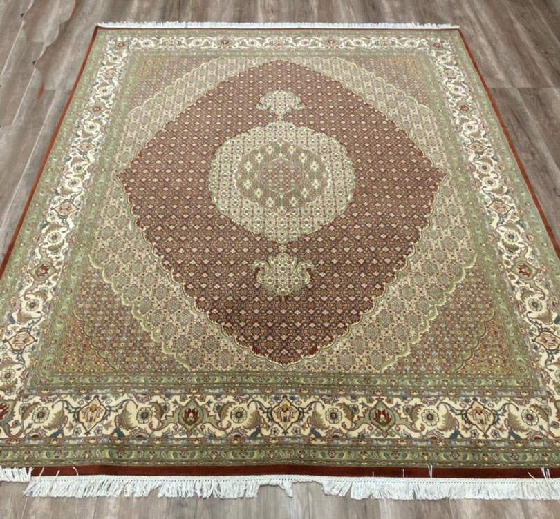 8'x10' Pakistani Bigar Handmade Area Rug – 8' × 10'