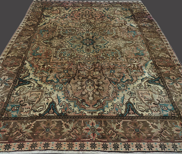 8'X10' Persian Heriz Wool Oriental Area Rug – 8' × 10'