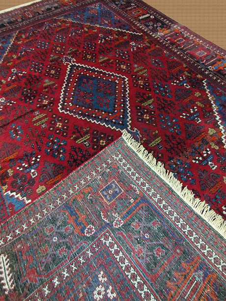 8'X11' Persian Handmade Woolen Red,Blue And Black vintage Rug – 8' × 11'