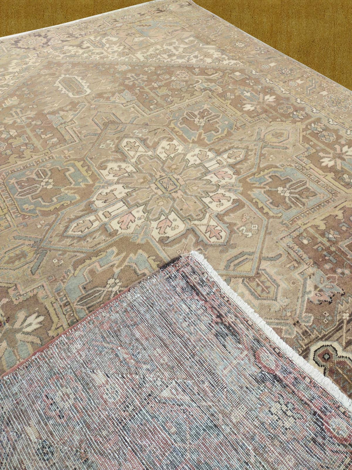 8'X11' Persian Heriz Handmade Antique Area Rug – 8' × 11'
