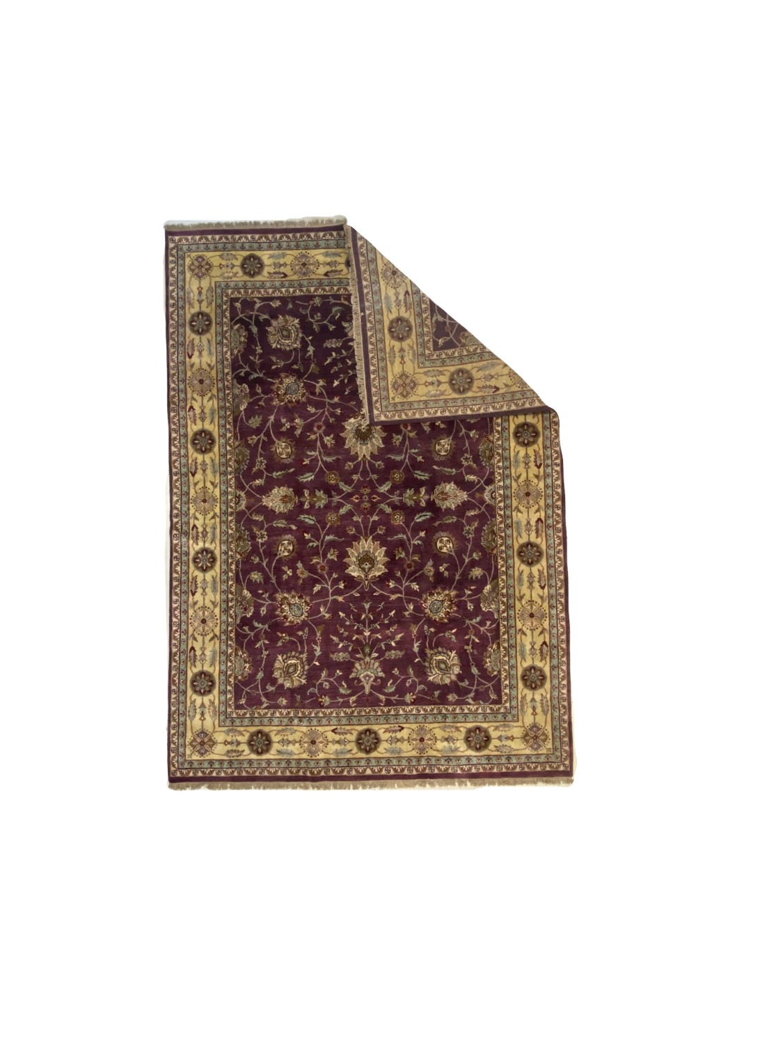 8x8 Brownish/Gold Wool Handmade Rug – 8' × 8'