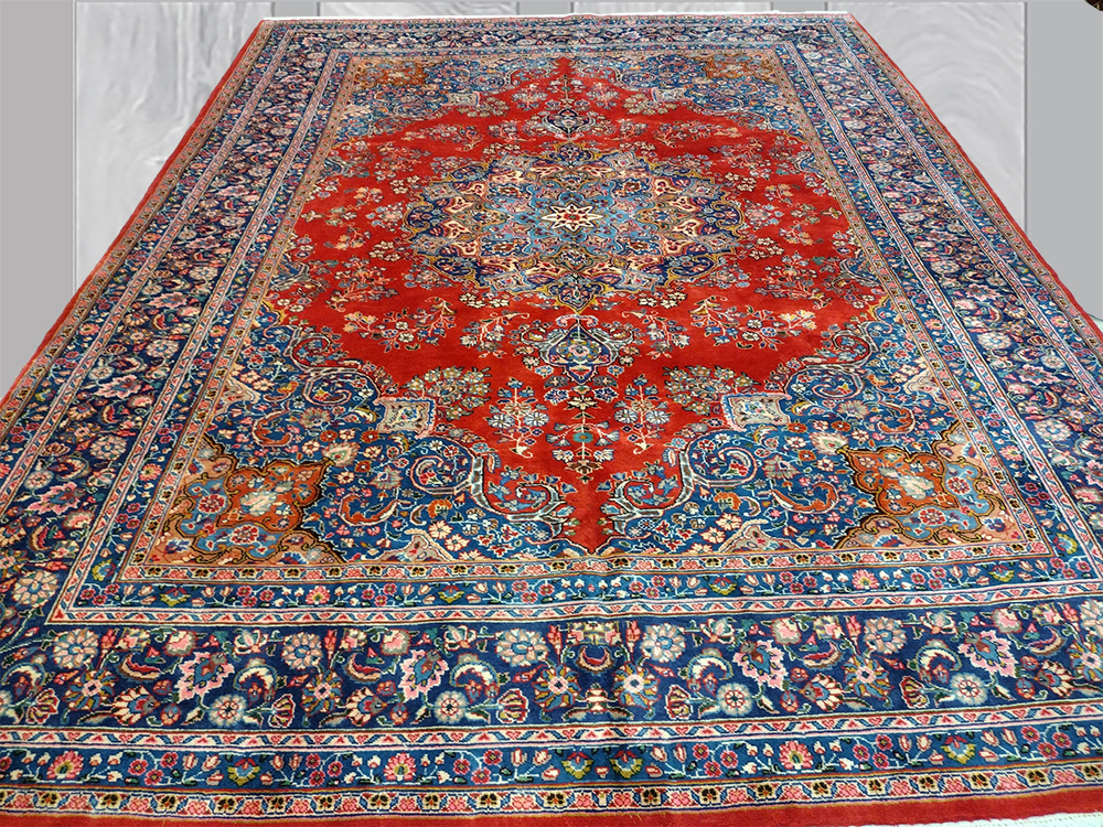 9' 6"X12' 11" Persian Hand Knotted Woolen Rug – 9'6" × 12'11"
